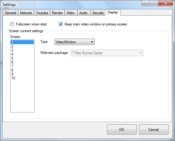 Settings-display