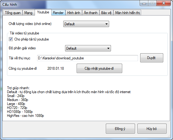 Settings-Youtube